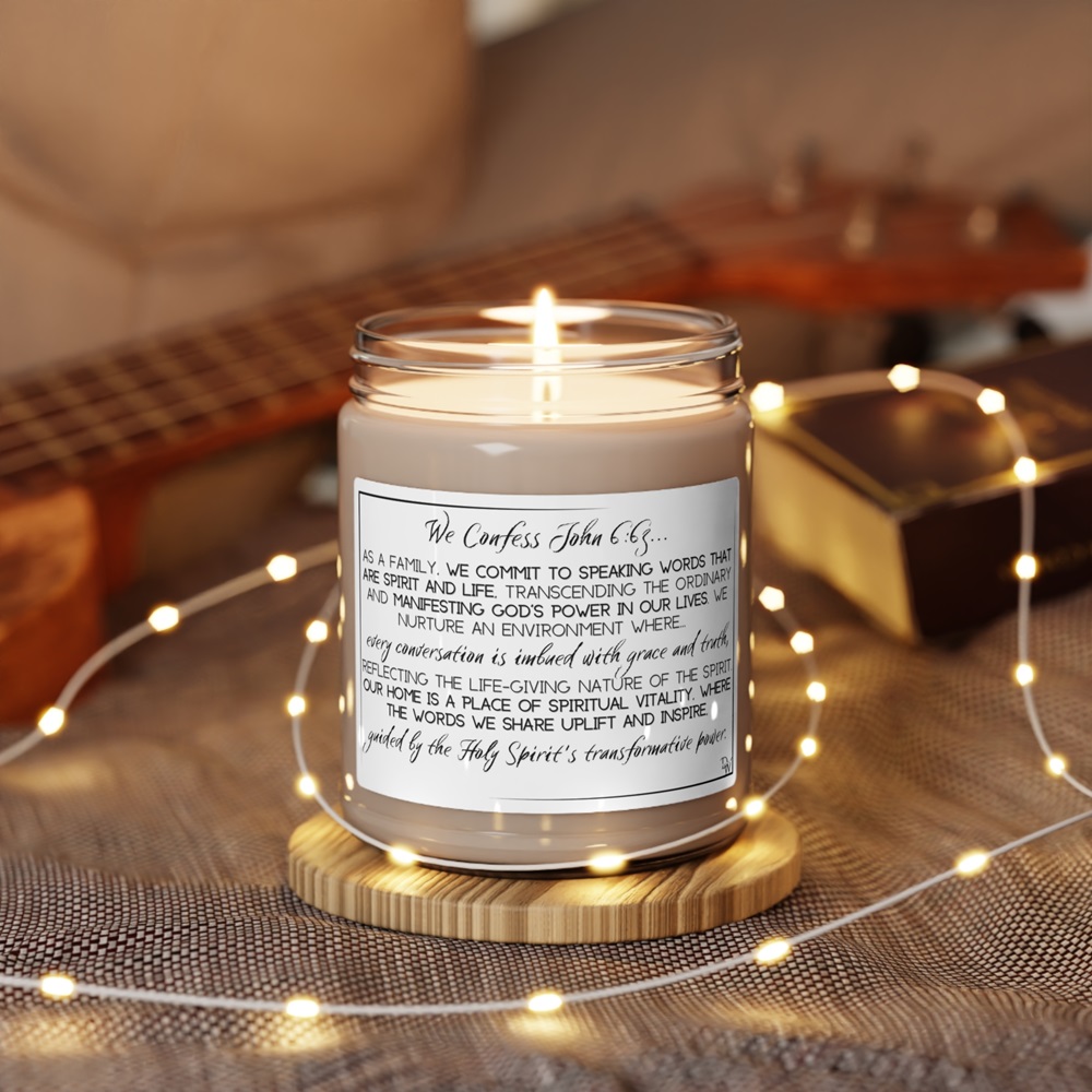 scented candles with inspirational sayings